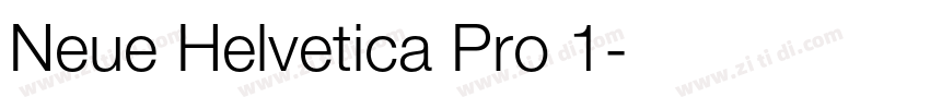 Neue Helvetica Pro 1字体转换